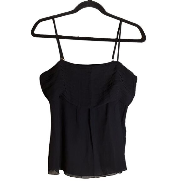 Gap Black Silk Layered Spaghetti Strap Top Size Small ▪️ - Picture 1 of 9